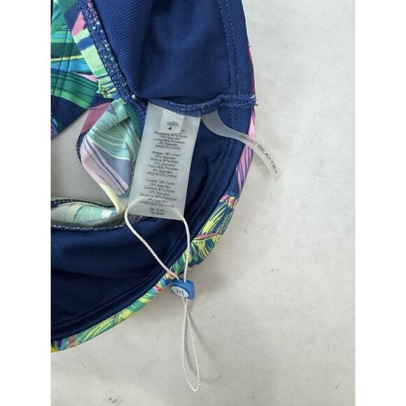 Rod Beattie Women's Jungle Out There Bikini Bottoms Banded Blue NWOT Size 4 - Picture 4 of 6